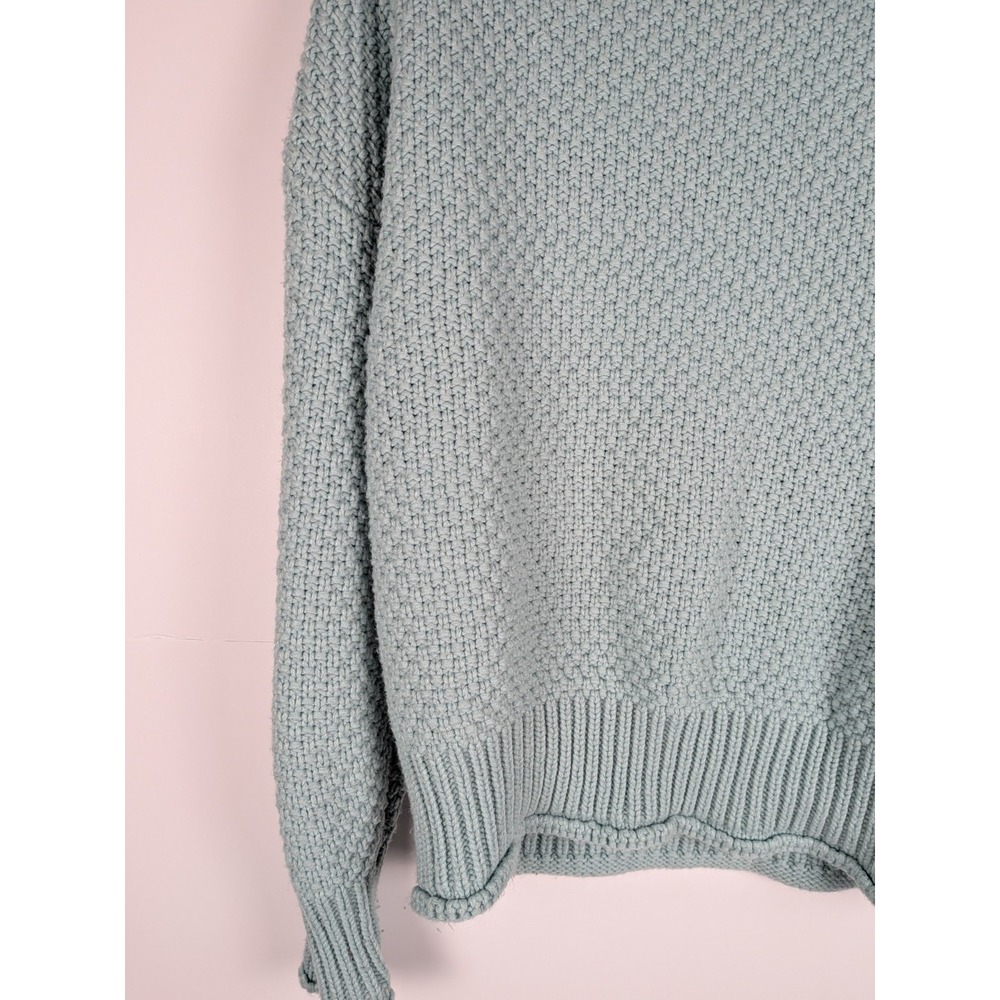 Zesica Women's Chunky Texture Long Sleeve Sweater Blue Green Size Small - Picture 4 of 6